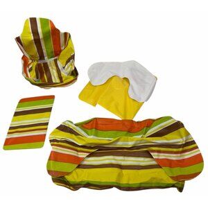 4 PIECE SET Vintage 1970s Zee Toys Puff N Play Living Room Furniture Inflatable